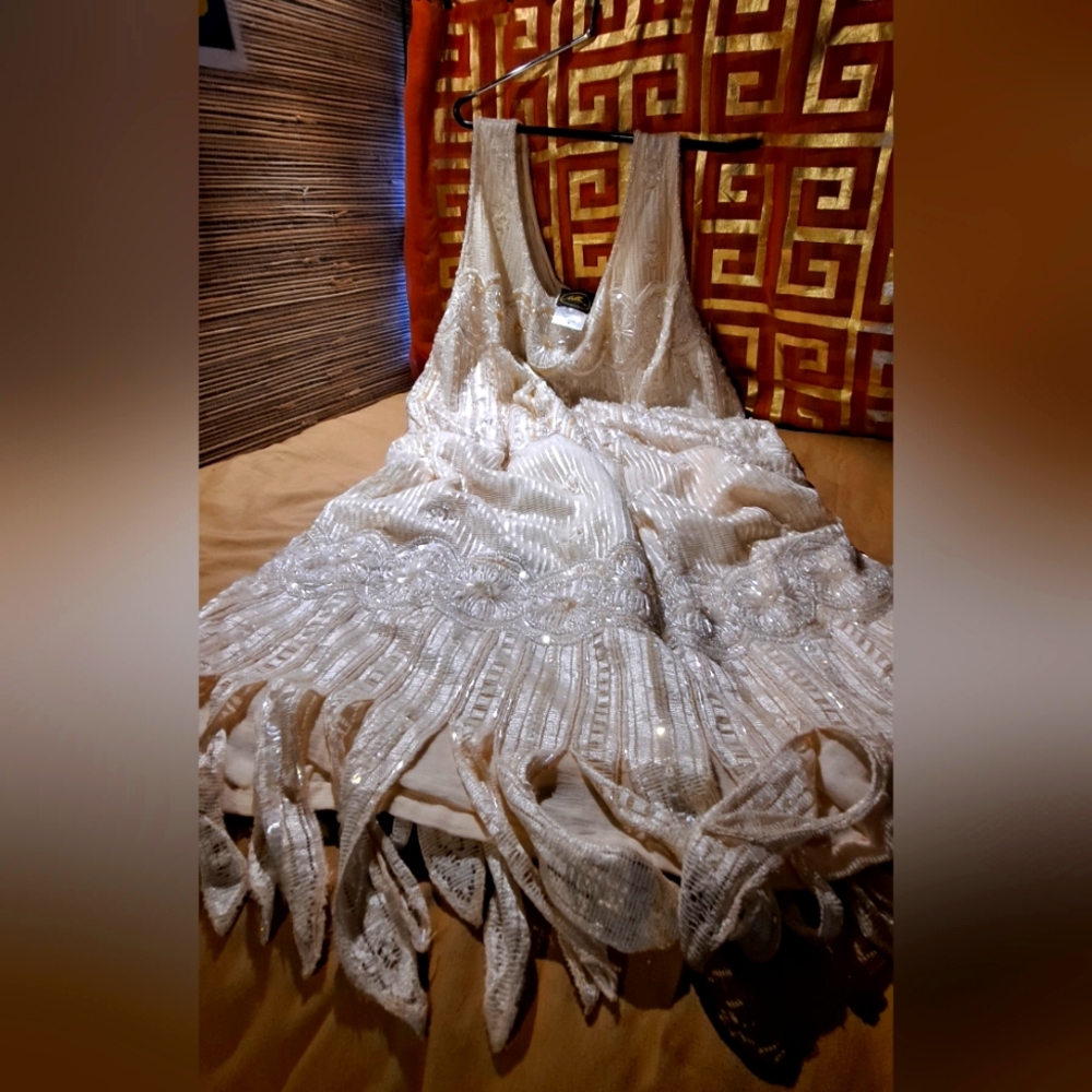 Vintage Beaded Wedding Dress